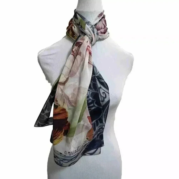 NEW Madame Blue Designed in Amsterdam - Long Dutch Tulips Scarf - Picture 1 of 8